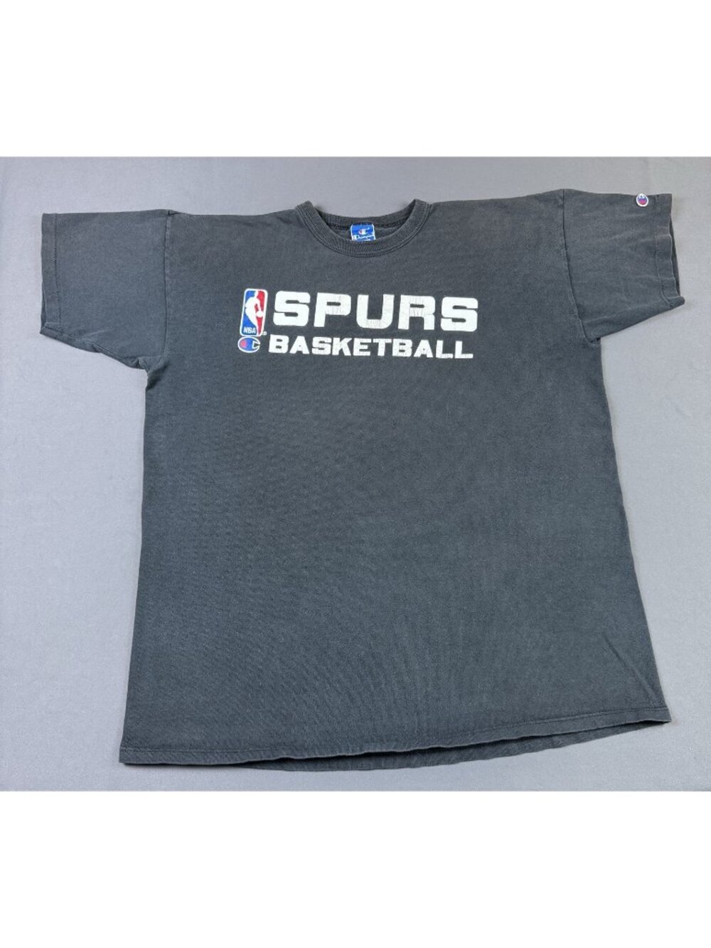 Rare Vintage 90s Champion NBA San Antonio Spurs Basketball Sun Fade 2XL T Shirt